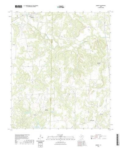 United States Geological Survey Burkett, TX (2022, 24000-Scale) digital map