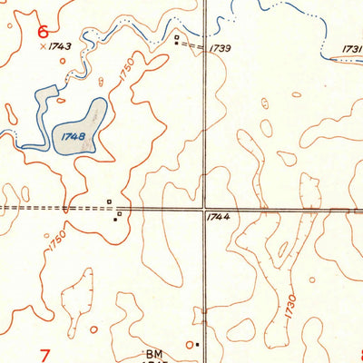 United States Geological Survey Burkmere, SD (1952, 24000-Scale) digital map