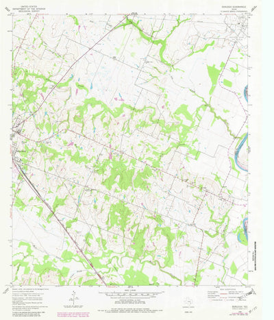 United States Geological Survey Burleigh, TX (1961, 24000-Scale) digital map