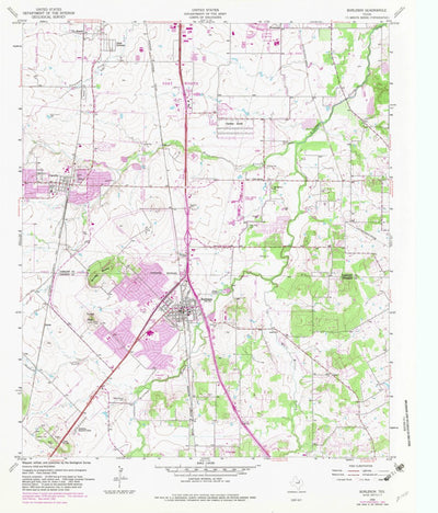 United States Geological Survey Burleson, TX (1955, 24000-Scale) digital map