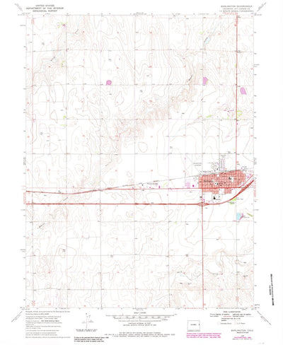 United States Geological Survey Burlington, CO (1969, 24000-Scale) digital map
