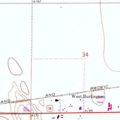 United States Geological Survey Burlington, CO (1969, 24000-Scale) digital map