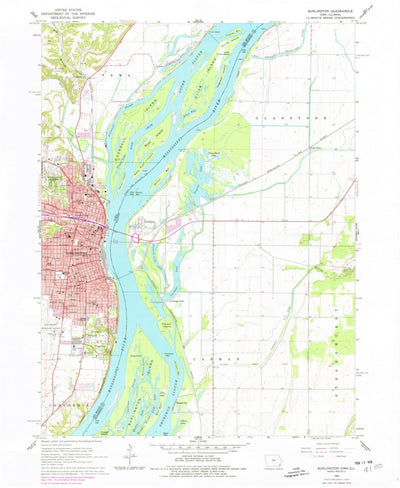United States Geological Survey Burlington, IA-IL (1964, 24000-Scale) digital map