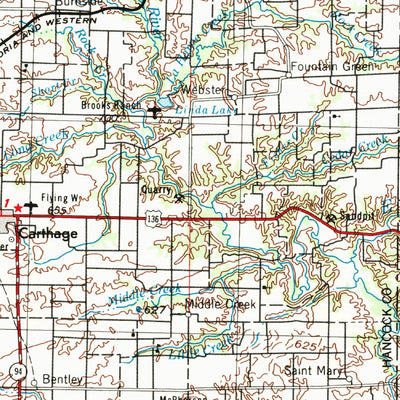 United States Geological Survey Burlington, IA-IL-MO (1958, 250000-Scale) digital map