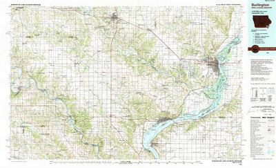 United States Geological Survey Burlington, IA-IL-MO (1985, 100000-Scale) digital map