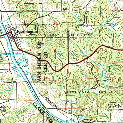 United States Geological Survey Burlington, IA-IL-MO (1985, 100000-Scale) digital map