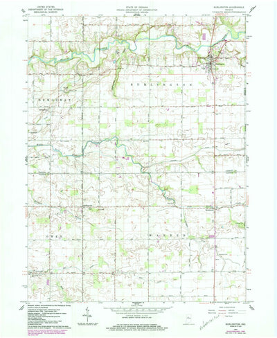 United States Geological Survey Burlington, IN (1961, 24000-Scale) digital map