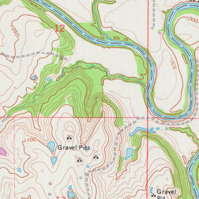 United States Geological Survey Burlington, KS (1971, 24000-Scale) digital map