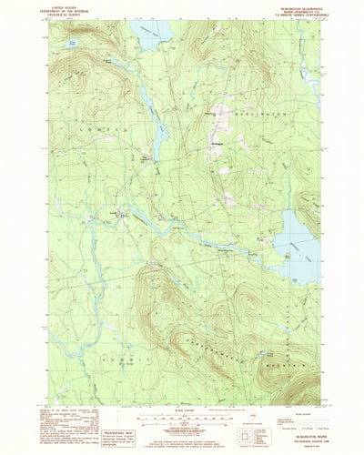 United States Geological Survey Burlington, ME (1988, 24000-Scale) digital map