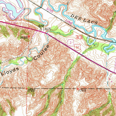 United States Geological Survey Burlington, ND (1948, 24000-Scale) digital map
