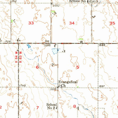 United States Geological Survey Burlington, ND (1948, 62500-Scale) digital map