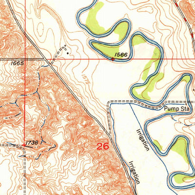United States Geological Survey Burlington, ND (1950, 24000-Scale) digital map