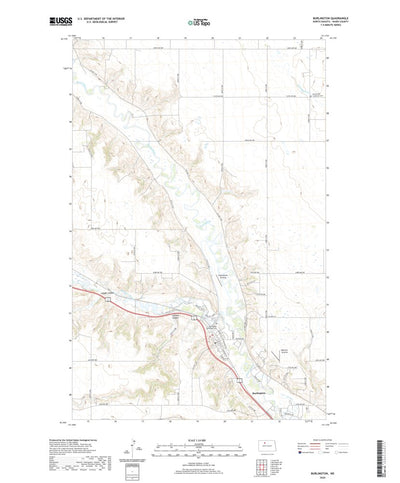 United States Geological Survey Burlington, ND (2020, 24000-Scale) digital map
