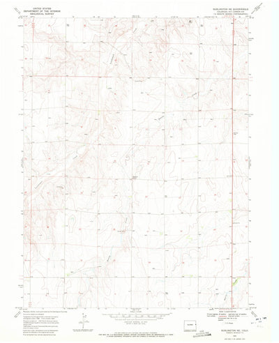 United States Geological Survey Burlington NE, CO (1969, 24000-Scale) digital map