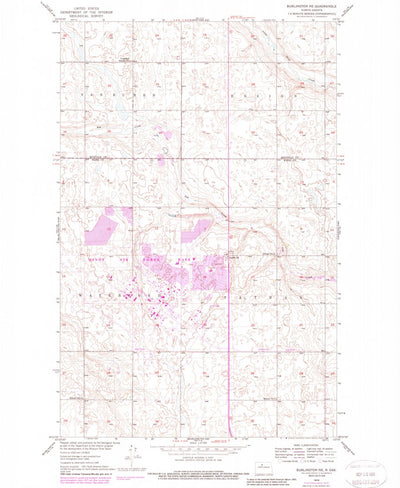 United States Geological Survey Burlington NE, ND (1979, 24000-Scale) digital map