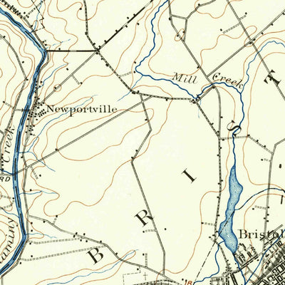 United States Geological Survey Burlington, NJ-PA (1904, 62500-Scale) digital map