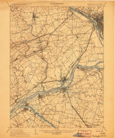 United States Geological Survey Burlington, NJ-PA (1906, 62500-Scale) digital map