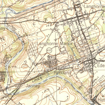 United States Geological Survey Burlington, NJ-PA (1942, 62500-Scale) digital map