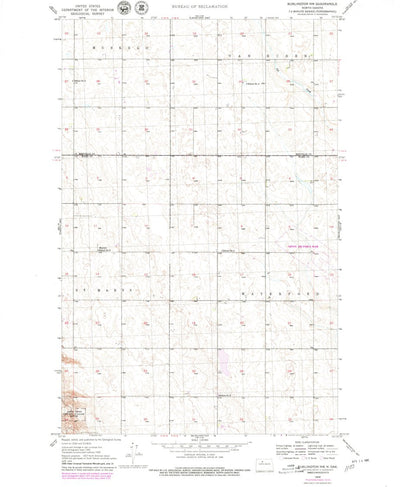 United States Geological Survey Burlington NW, ND (1949, 24000-Scale) digital map