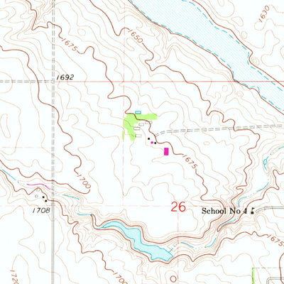 United States Geological Survey Burlington SE, ND (1966, 24000-Scale) digital map