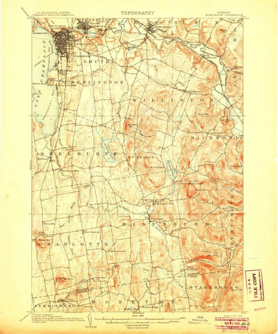United States Geological Survey Burlington, VT (1906, 62500-Scale) digital map