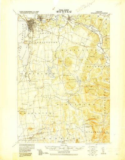 United States Geological Survey Burlington, VT (1919, 62500-Scale) digital map