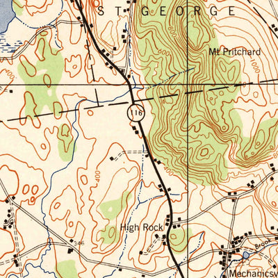 United States Geological Survey Burlington, VT (1944, 62500-Scale) digital map