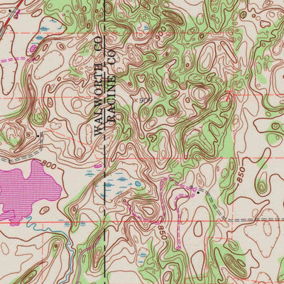 United States Geological Survey Burlington, WI (1960, 24000-Scale) digital map