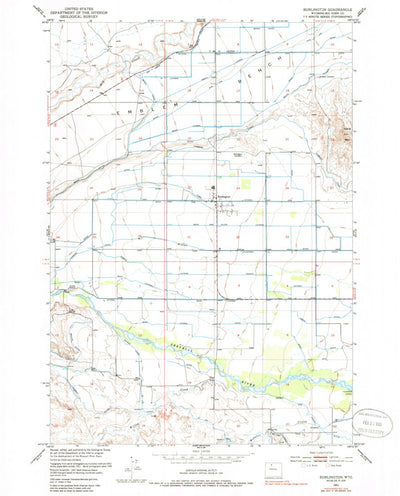 United States Geological Survey Burlington, WY (1951, 24000-Scale) digital map