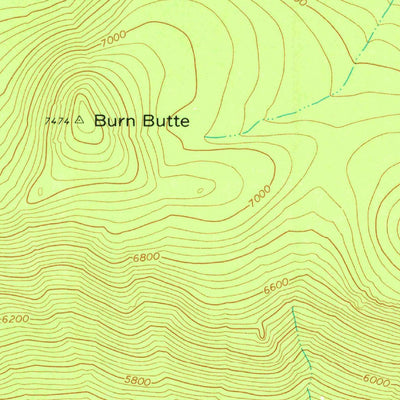 United States Geological Survey Burn Butte, OR (1967, 24000-Scale) digital map