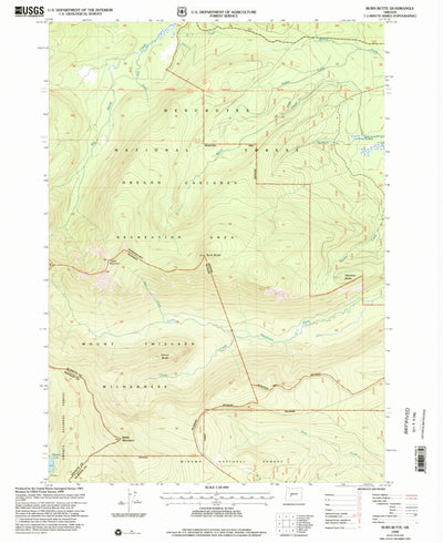 United States Geological Survey Burn Butte, OR (1999, 24000-Scale) digital map
