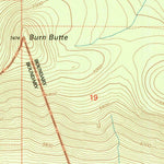 United States Geological Survey Burn Butte, OR (1999, 24000-Scale) digital map