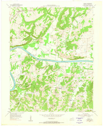 United States Geological Survey Burna, KY (1954, 24000-Scale) digital map