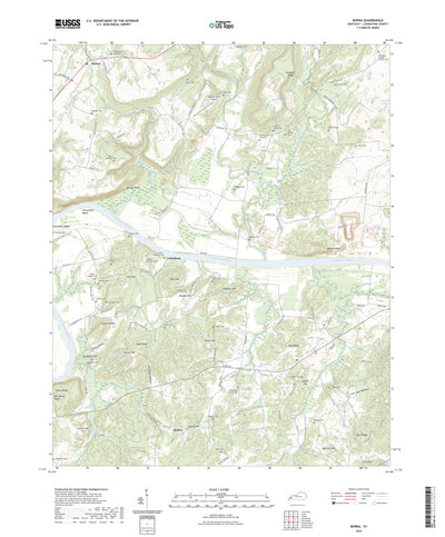 United States Geological Survey Burna, KY (2022, 24000-Scale) digital map