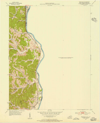 United States Geological Survey Burnaugh, KY-WV (1953, 24000-Scale) digital map