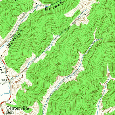 United States Geological Survey Burnaugh, KY-WV (1957, 24000-Scale) digital map