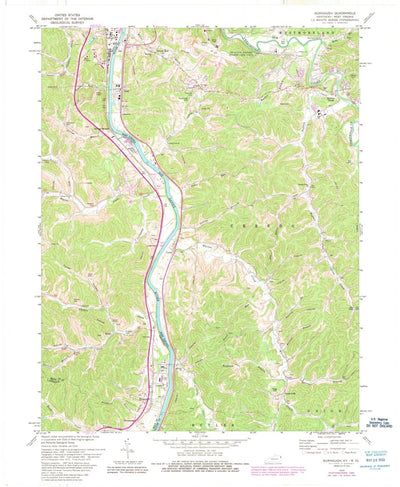 United States Geological Survey Burnaugh, KY-WV (1972, 24000-Scale) digital map