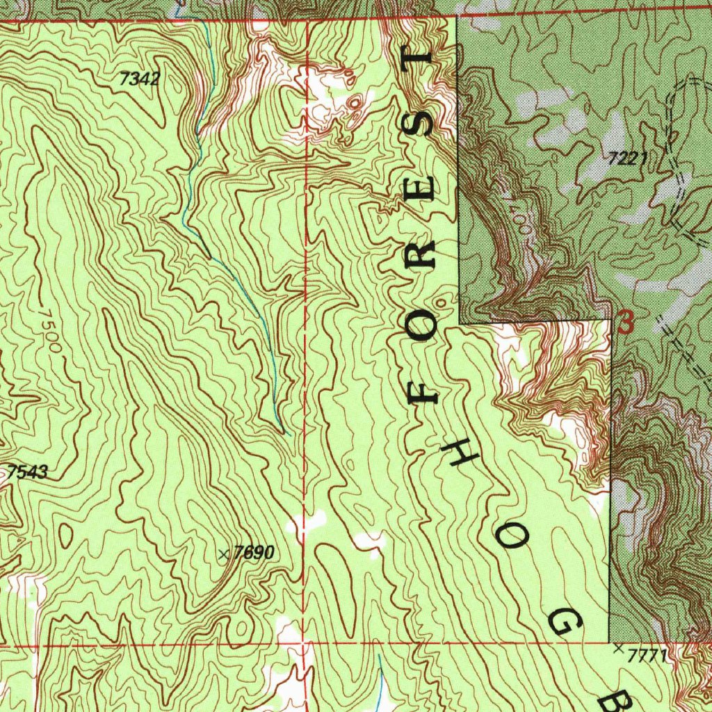 Burned Timber Canyon, NM (1995, 24000-Scale) Map by United States ...