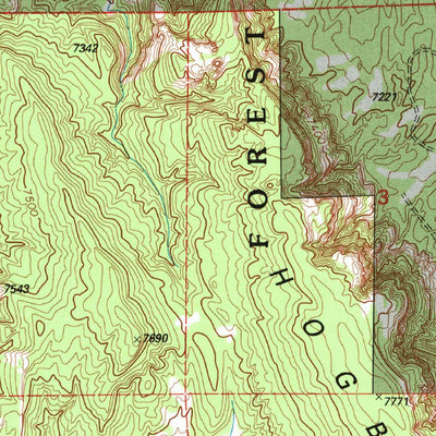 United States Geological Survey Burned Timber Canyon, NM (1995, 24000-Scale) digital map
