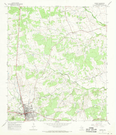 United States Geological Survey Burnet, TX (1967, 24000-Scale) digital map