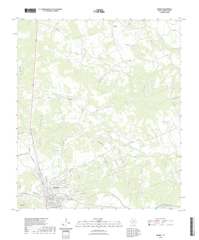 United States Geological Survey Burnet, TX (2022, 24000-Scale) digital map
