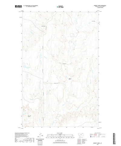 United States Geological Survey Burnett Creek, MT (2020, 24000-Scale) digital map