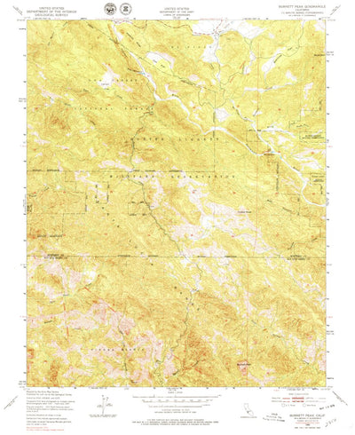 United States Geological Survey Burnett Peak, CA (1949, 24000-Scale) digital map