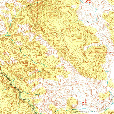 United States Geological Survey Burnett Peak, CA (1949, 24000-Scale) digital map