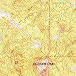 United States Geological Survey Burnett Peak, CA (1949, 24000-Scale) digital map
