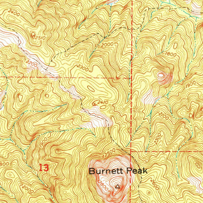 United States Geological Survey Burnett Peak, CA (1949, 24000-Scale) digital map