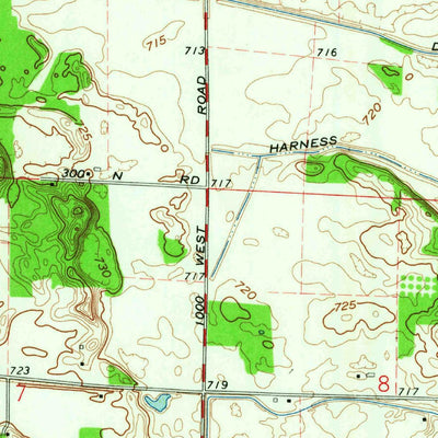 United States Geological Survey Burnettsville, IN (1962, 24000-Scale) digital map