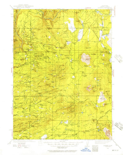 United States Geological Survey Burney, CA (1935, 125000-Scale) digital map