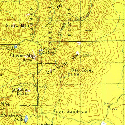 United States Geological Survey Burney, CA (1935, 125000-Scale) digital map