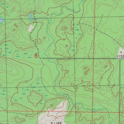 United States Geological Survey Burney Lake, WI (1982, 24000-Scale) digital map
